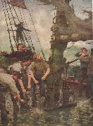 ALL HANDS TO THE PUMPS Henry Scott Tuke